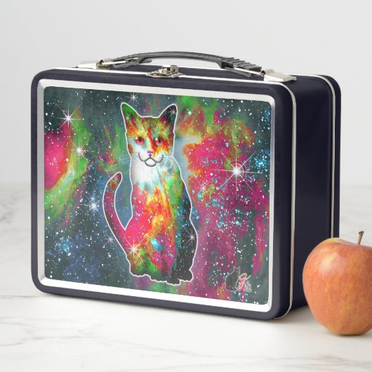 Kosmische Kat Omega Metalen Lunchbox (In situ)