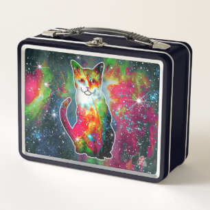 Kosmische Kat Omega Metalen Lunchbox
