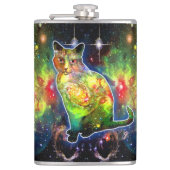 Kosmische Kat Omicron Heupfles (Voorkant)