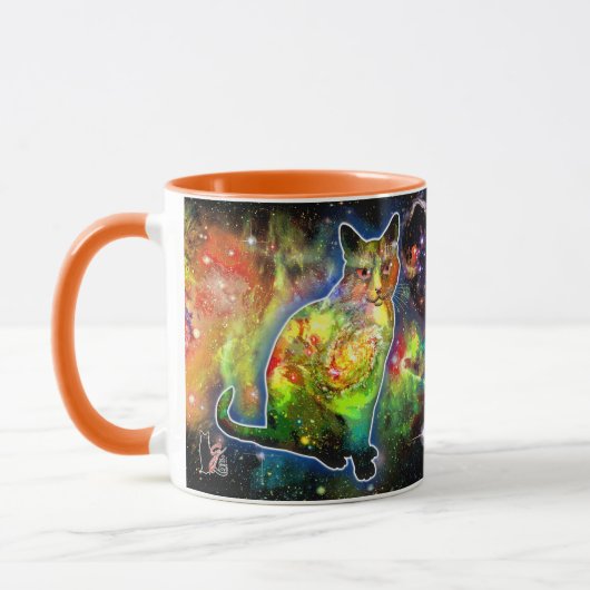 Kosmische Kat Omicron Mok (Links)