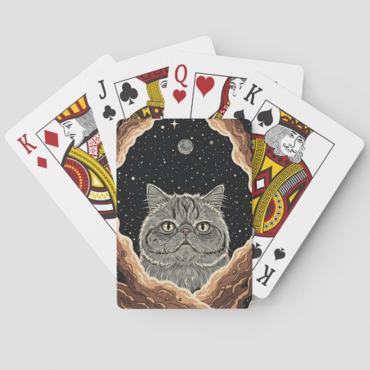 Kosmische Kat Pokerkaarten (Achterkant)
