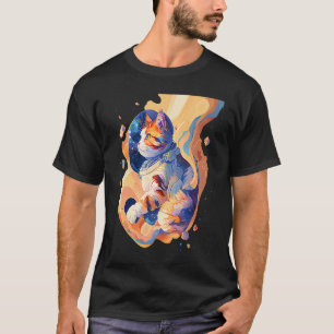 Kosmische kat ruimte astrocat in de Melkweg T-shirt