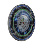 Kosmische Kat Sneeuwvlok Dartbord (Voorkant Links)