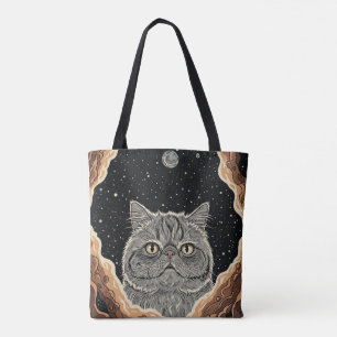 Kosmische Kat Tote Bag