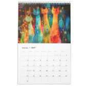 Kosmische Katten – Abstracte Katten in Galactische Kalender (Jan 2027)