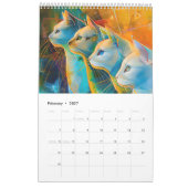 Kosmische Katten – Abstracte Katten in Galactische Kalender (Feb 2027)