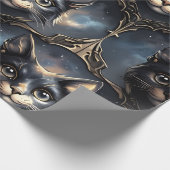 kosmische katten cadeaupapier (Hoek)