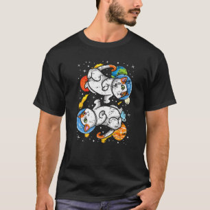 Kosmische Katten in de Ruimtevaarder Voor Kat 1 T-shirt