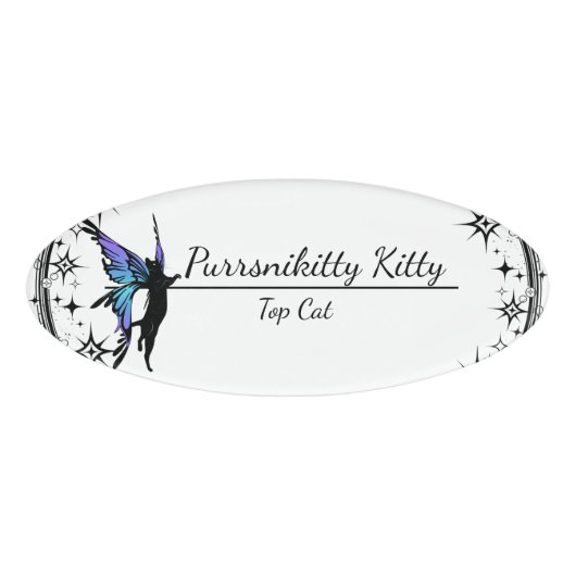 Kosmische Kattenster Naambadge (Voorkant)