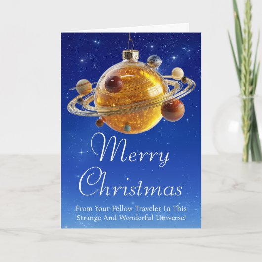 Kosmische kerst Kaart (Voorkant)