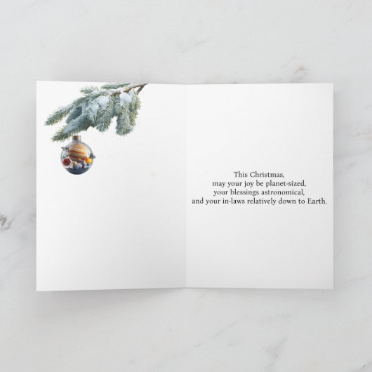 Kosmische kerst Kaart (Binnen)