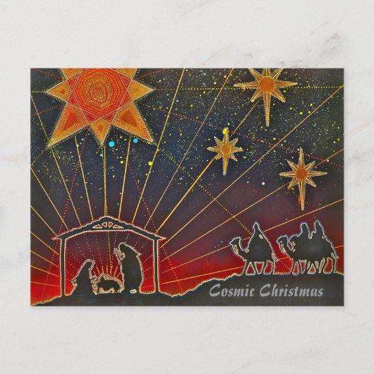 Kosmische Kerst - Vakantie kaarten Feestdagenkaart (Voorkant)