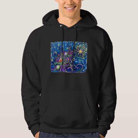 Kosmische Kerstboom Hoodie (Voorkant)