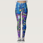 Kosmische Kerstboom Leggings (Voorkant)
