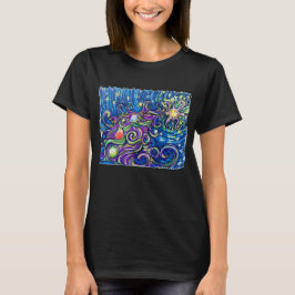 Kosmische Kerstboom T-shirt