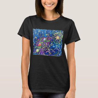 Kosmische Kerstboom T-shirt