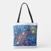 Kosmische Kerstboom Tote Bag (Achterkant)