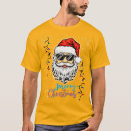 Kosmische Kerstman wenst vrolijk kerstfeest T-shirt