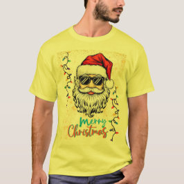 Kosmische Kerstman wenst vrolijk kerstfeest T-shirt