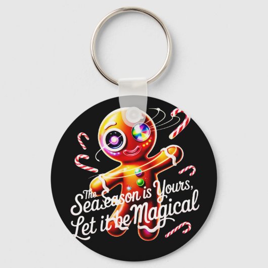 Kosmische Kerststol Speldjes Set Magische Feestdag Sleutelhanger (Voorkant)