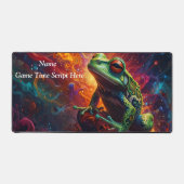 Kosmische Kikker Art Print Levendig Psychedelisch Bureaumat (Voorkant)