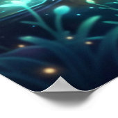Kosmische Kikker Lichtgevende Lotus Poster (Hoek)