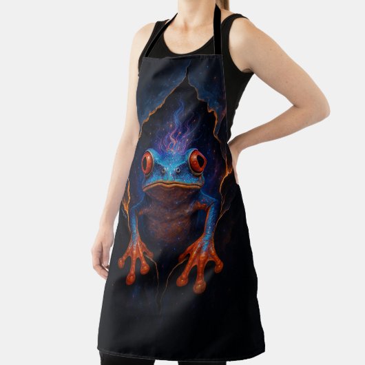 Kosmische Kikker – Uniek Kookschort Schort (Insitu)