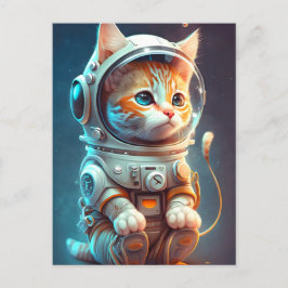 Kosmische Kitty Cat Briefkaart