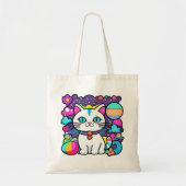 Kosmische Kitty Cat Tote Bag (Voorkant)