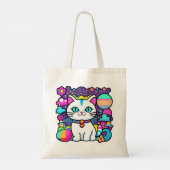Kosmische Kitty Kat  Tote Bag (Achterkant)