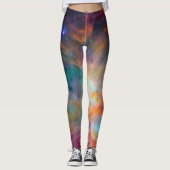 Kosmische kleur ster sterrenstelsel patroon leggin leggings (Voorkant)