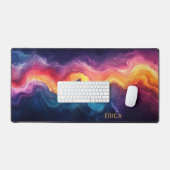 Kosmische Kleuren Abstract Bureaumat (Keyboard & Muis)