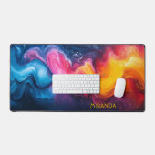 Kosmische Kleuren Abstract Bureaumat (Keyboard & Muis)
