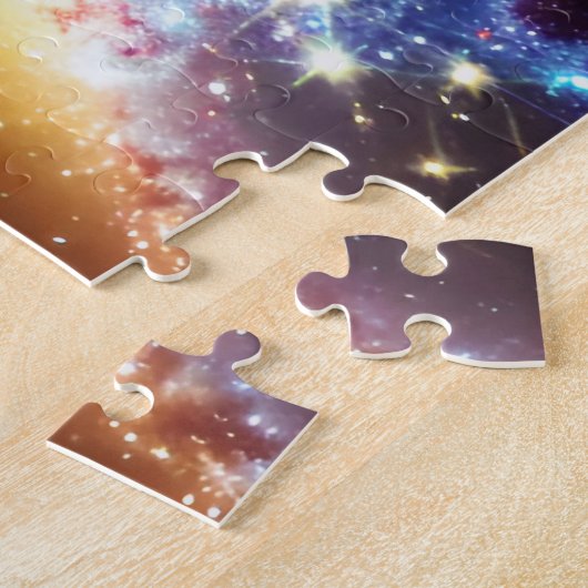 Kosmische Kleuren Explosie Sterren en Skies Landsc Legpuzzel (Zijkant)