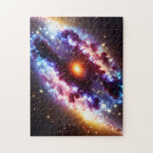 Kosmische Kleuren Explosie Sterren en Skies Landsc Legpuzzel (Verticaal)