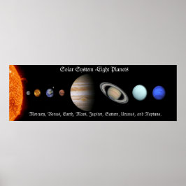 Kosmische kleuren zonnestelsel poster