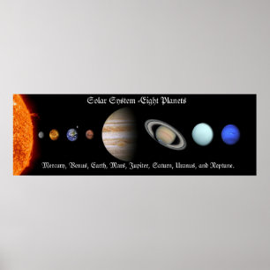 Kosmische kleuren zonnestelsel poster