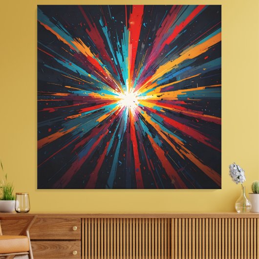 kosmische kleurenuitbarsting canvas afdruk (Insitu (Woonkamer))