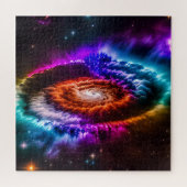 Kosmische Kleurrijke Spiraal Galaxy in Universum Legpuzzel (Horizontaal)