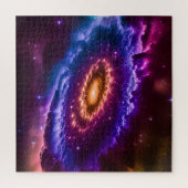 Kosmische kleurrijke sterrenstelsel en sterren in  legpuzzel (Verticaal)