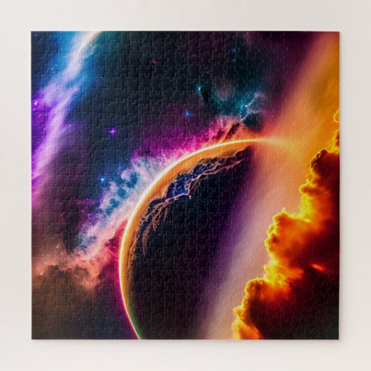 Kosmische Kleurrijke Wolken en Sterren in Universu Legpuzzel (Verticaal)