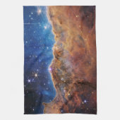 Kosmische Kliffen Carina Nevel Space Webb Telescoo Theedoek (Verticaal)