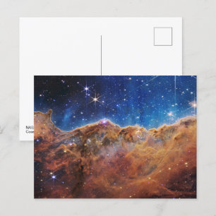 Kosmische kliffen in de Carina-nevel James Webb Briefkaart