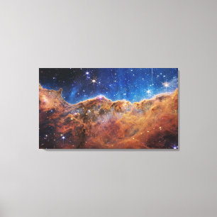 Kosmische kliffen in de Carinanevel   James Webb   Canvas Afdruk
