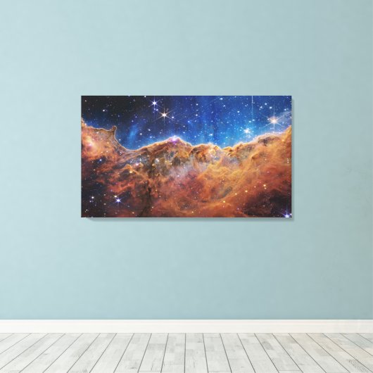 Kosmische kliffen in de Carinanevel | James Webb | Canvas Afdruk (Insitu (Houten vloer))