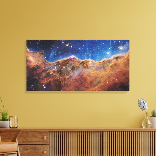 Kosmische kliffen van de Carinanevel | Canvas Afdruk (Insitu (Woonkamer))
