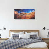 Kosmische kliffen van de Carinanevel | Canvas Afdruk (Insitu (Slaapkamer))