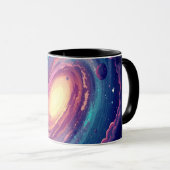 Kosmische Koffie Mok Buitenruimte Ontwerp (Voorkant rechts)