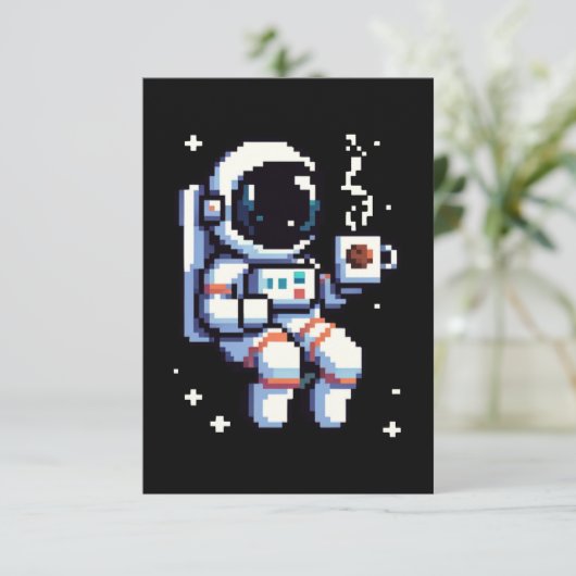 Kosmische koffiepauze: Astro Java - Space Sipper Kaart (Staand voorkant)