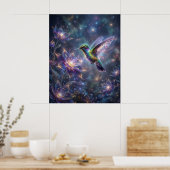 Kosmische Kolibrie Ster Bloei Poster (Keuken)
